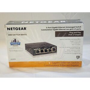 NETGEAR Sealed In Box GS305E 5-Port Gigabit Ethernet SOHO Plus Switch